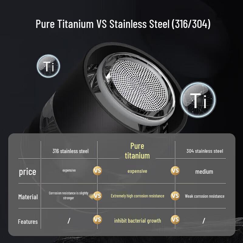 TOMIC Titanium-Lined Insulated Tea Infuser Mug