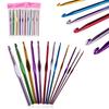 12pcs Metal Handle 2-8mm Crochet Hook Set Colorful Stainless Steel Knitting Needles Yarn Sweater Weave Sewing Needles Craft Tool