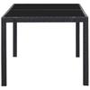 7 Piece Garden Dining Set Poly Rattan Black