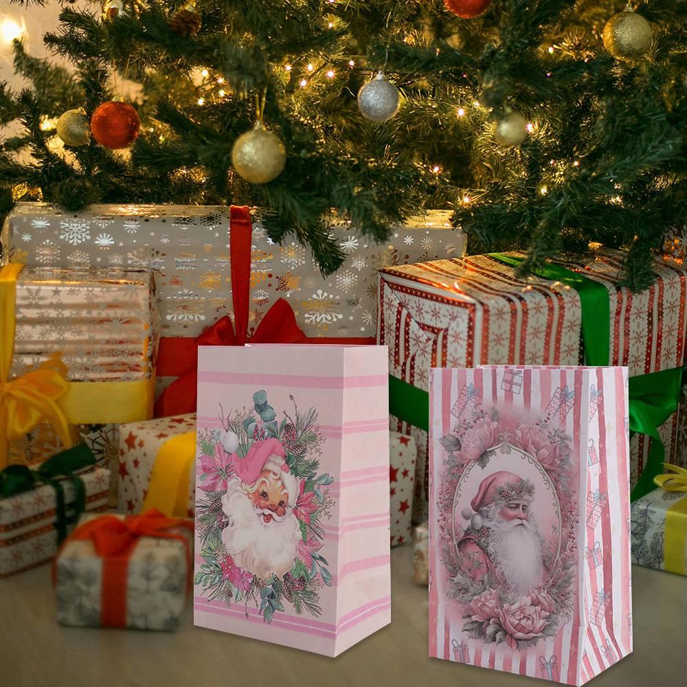 Santa Claus Christmas Candy Gift Box Snowflake Christmas Paper Packaging Bag  Carrying Case