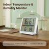 Digital Alarm Clock Temperature Humidity Monitor Magnetic Back for Desk Wall Battery Powered Air Comfort Indicator Home Decor