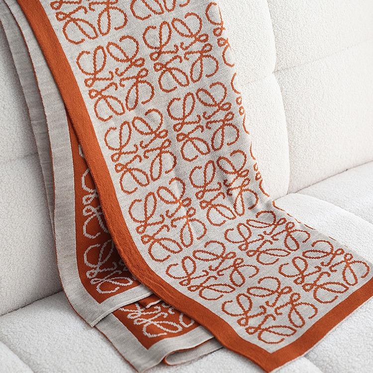 American Knit Throw Blanket Spring Autumn Decorative Sofa Cover Woven Blanket Soft Light Luxury Bedspread Boho Shawl Warm