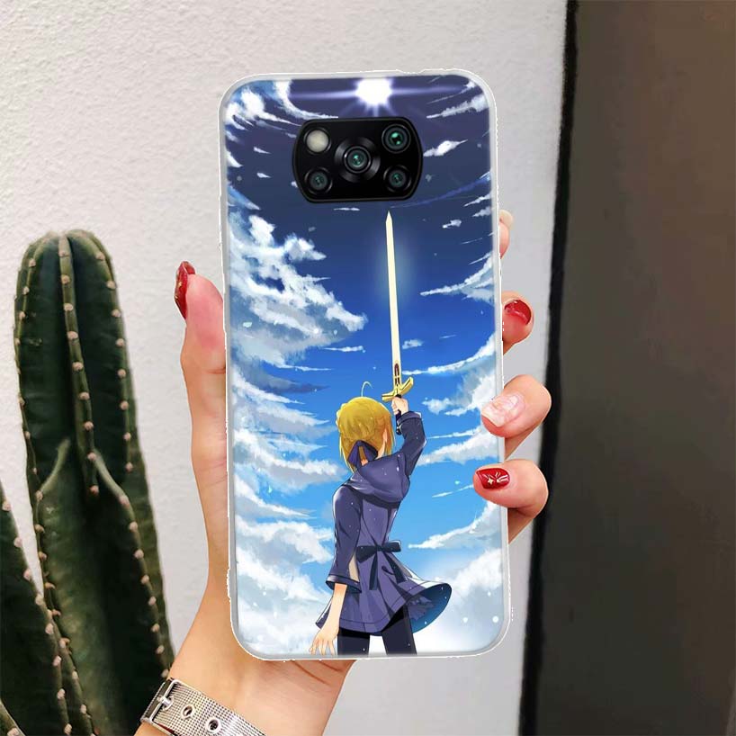 Fate Zero Stay Night Saber For Xiaomi Poco X6 X3 Nfc X5 X4 F6 F5 Pro Phone Case F4 Gt F3 F2 F1 M5S M4 M3 M2 5G Fundas Coque X3 N