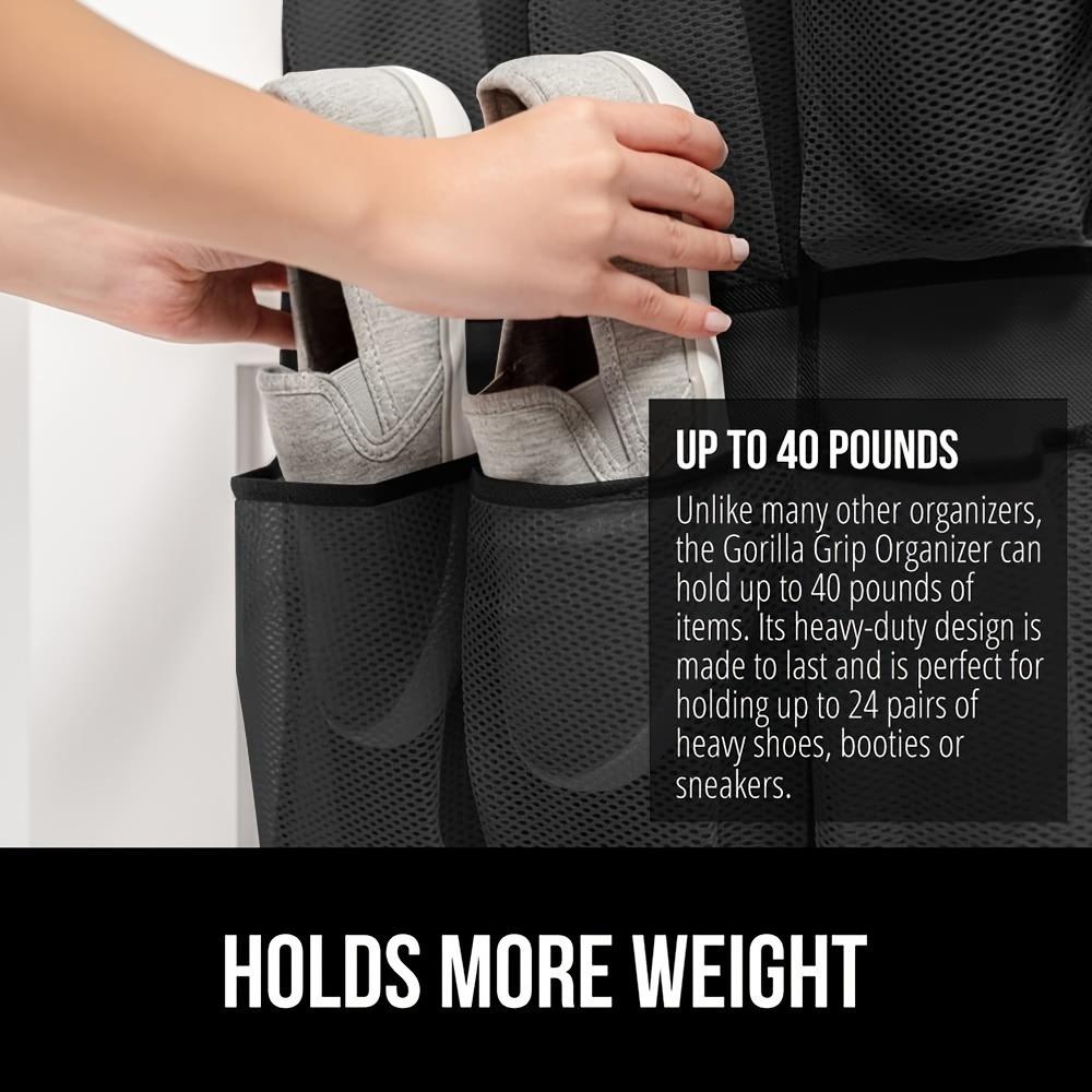 Space-Saving Shoe Organizer For Doors - Large Capacity, Anti-Slip Mesh Hanging Storage Rack, Suitable For Sports Shoes And Shoes