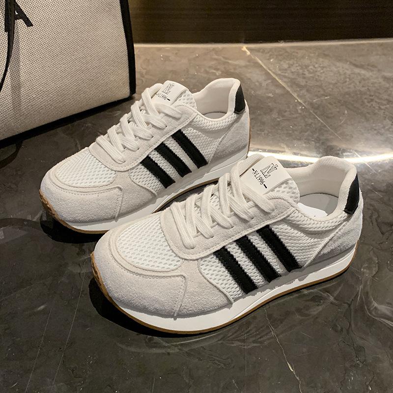 

Hot Forrest Gump shoes women s 2025 summer thin thick-soled versatile lightweight casual sports shoes breathable mesh dad shoes 40 чёрный