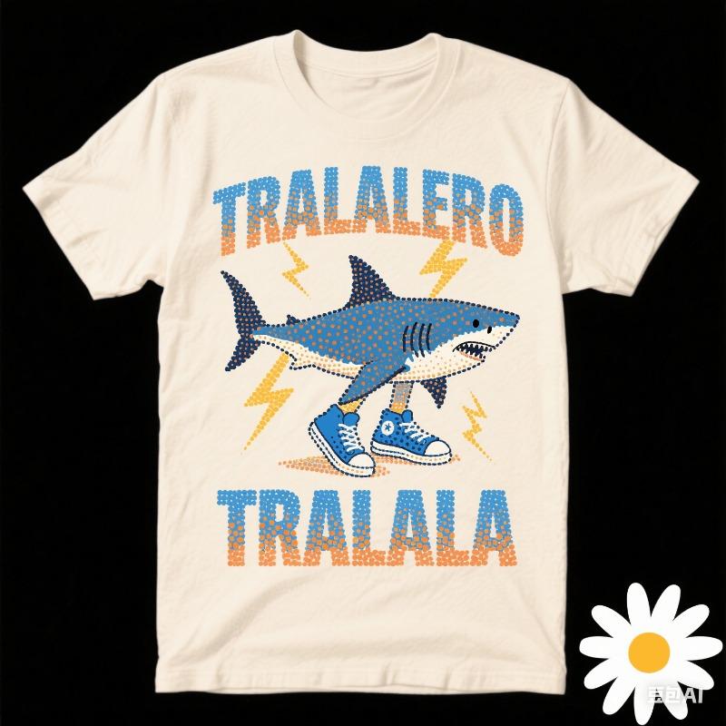 

Тралалеро Тралала Детская футболка Тунгтунг Сахур Маразм Аниме Футболки Мальчик Девочка Лето Короткий рукав Хлопковые топы Детская одежда Подарок 150