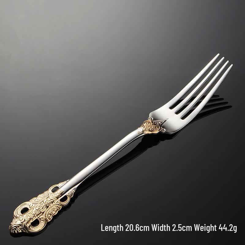 Qianxing Stainless Steel Light Luxury Palace Dinnerware Set