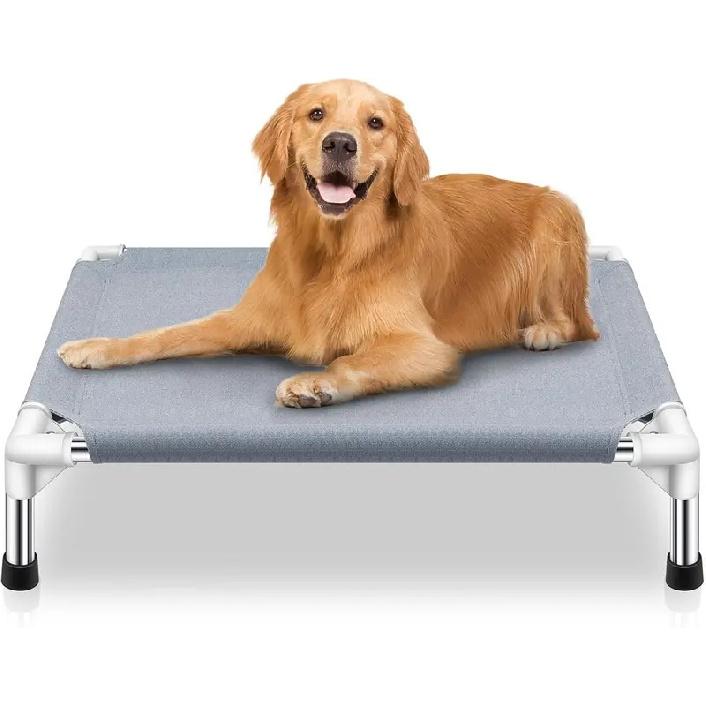 Elevated Cooling Dog Bed, Breathable Anti-slip Pet Cot for Medium Dogs