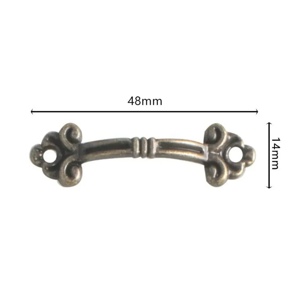 10PCS Antique Drawer Handle Cabinet Pulls Handle Jewelry Box Small Kitchen Cupboard Knob Furniture Drawer Hardware Accessories