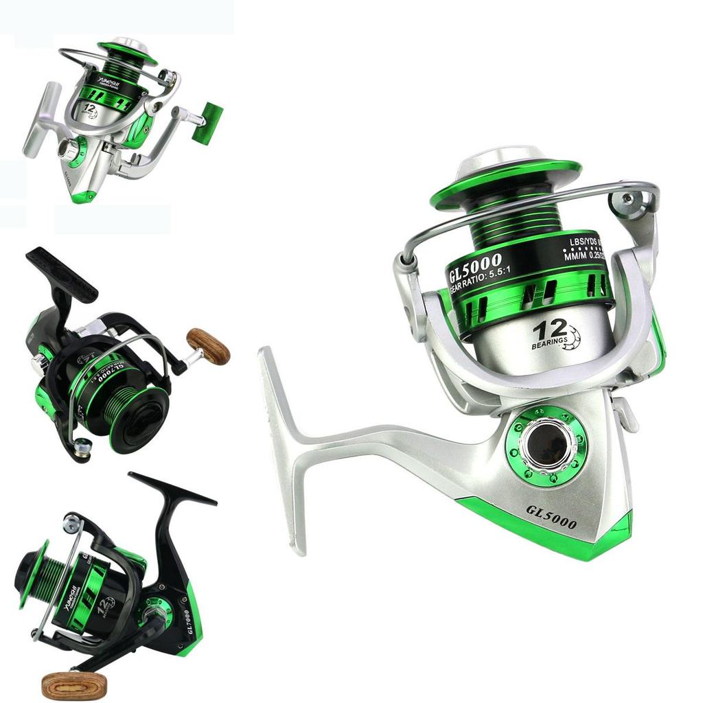 Premium Quality 12bb 5.51 Lure Spinning Reel With Metal Spool For Freshwater And Saltwater