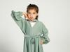 Yiduo Duo Girls' Wavy Lantern Sleeve Pleated Cardigan Dress - YT1023