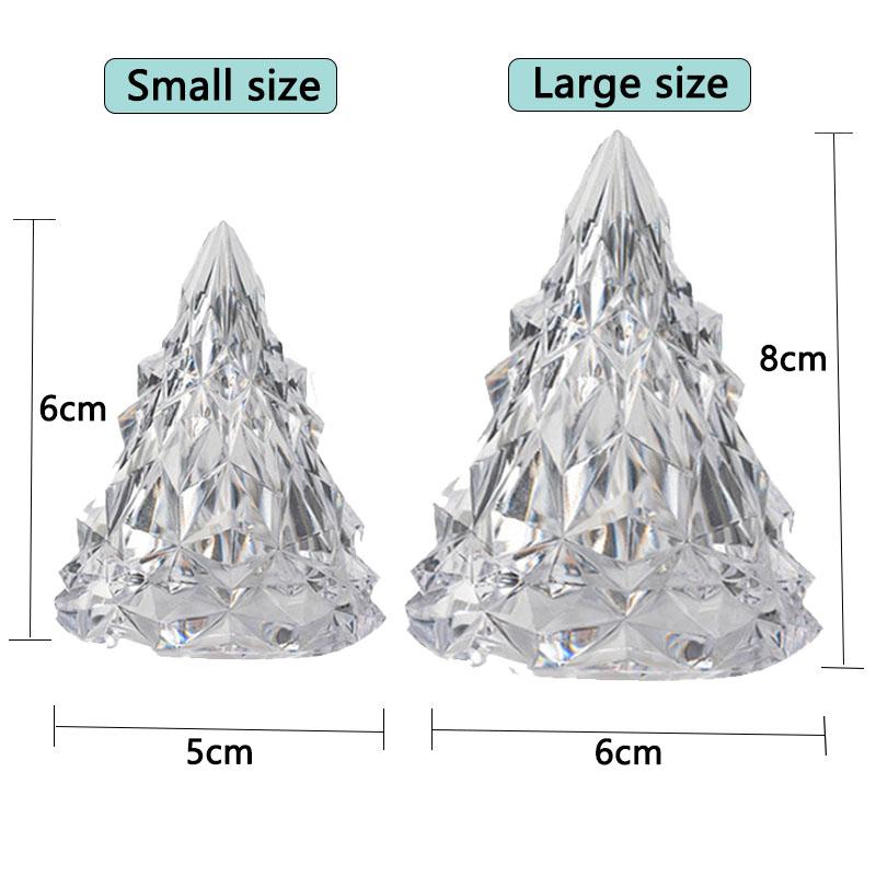 Night Light Ins Christmas Tree Modelling Table Lamp Crystal Diamond Night Light Dormitory Bedroom Bedside Ambient Light Christmas Party Home