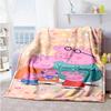 Peppa Pig Customize Text Blanket Multi-purpose Customizable Blanket Durable Comfort Throw For Livingroom Living Room Office Sofa