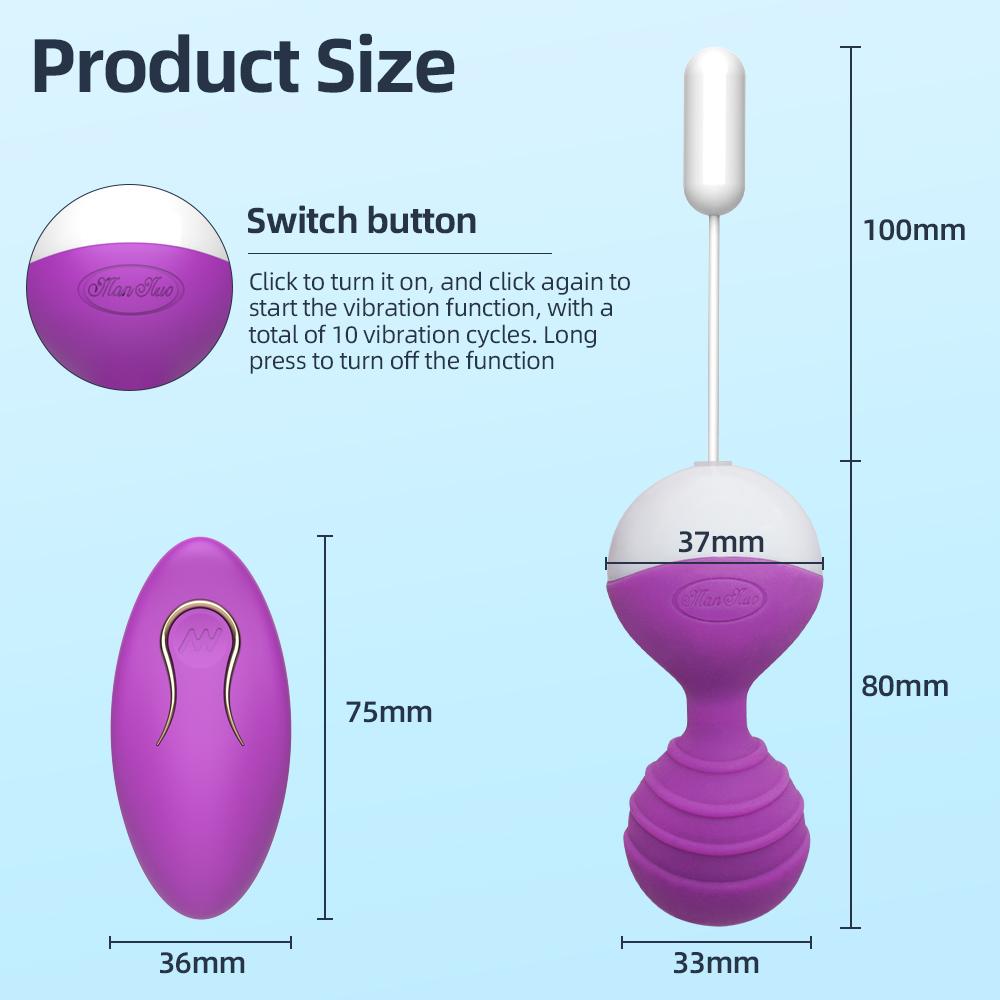 Wireless Remote Control Vaginal Ball Vibrator 10 Speeds Kegel Ball Vibrating Eggs G Spot Stimulator Vibrators Sex Toys Women Vibrating Egg Masturbator