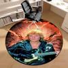 1pc Legendary idol Johnny Hallyday Round carpet Painted Printed circular carpet, home door mat, outdoor travel protection carpet