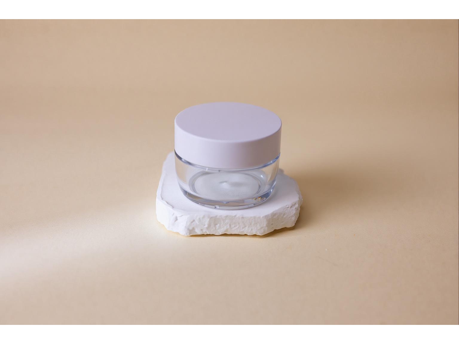 PET Cosmetic Dispensing Bottles with Lid, 30ml/50ml, for Eye and Face Creams 30ml with Round Lid; Transparent; PET