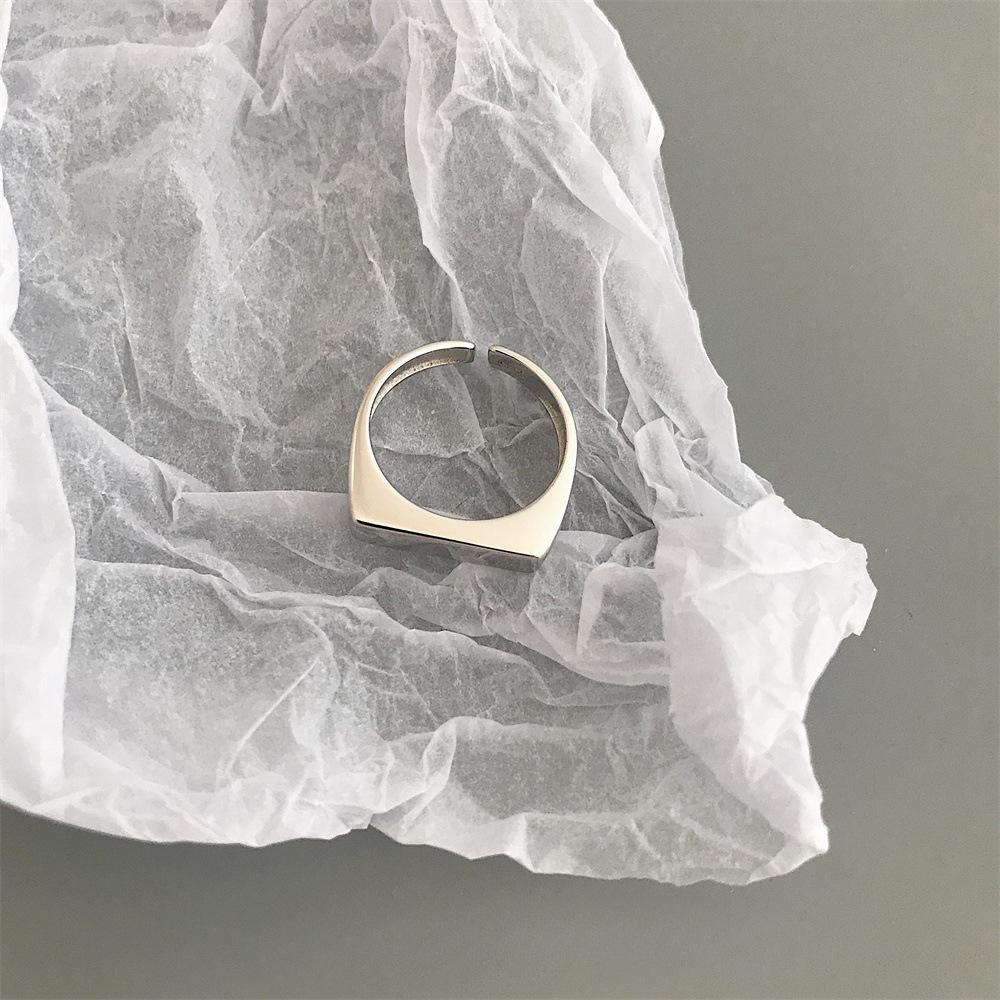 Schlichter Ring unregelmäßig 925er Sterlingsilberring Ins-Wind-Nischen-Design offener schlichter Silberring Großhandel