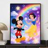 Disney Diamond Art Painting Kit Snow White Mickey Mouse Rainbow Home Wall Decor Handmade Gift