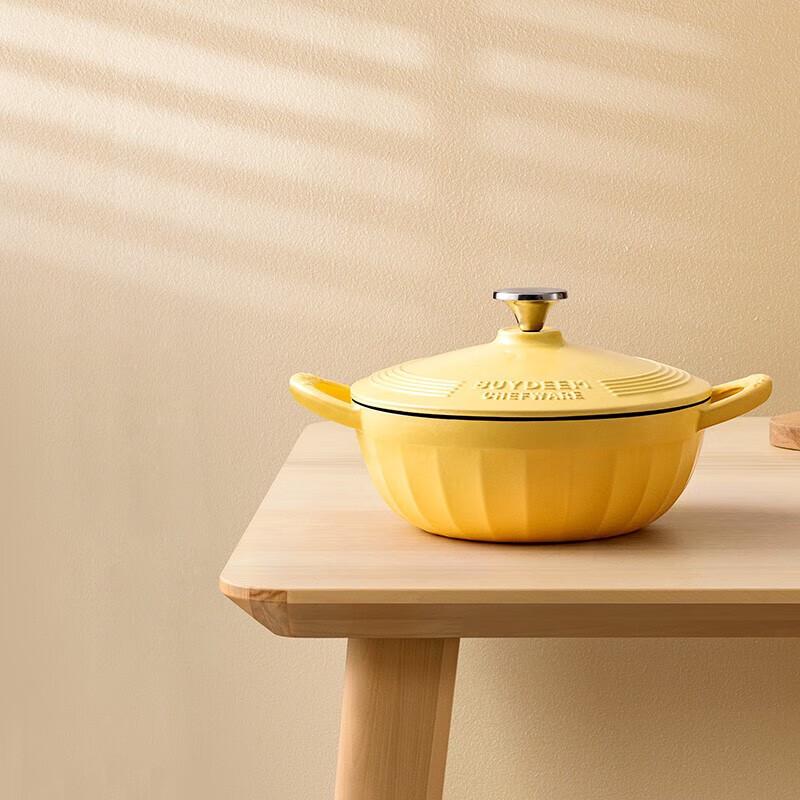 Buydeem 24cm Enamel Cast Iron Stew Pot