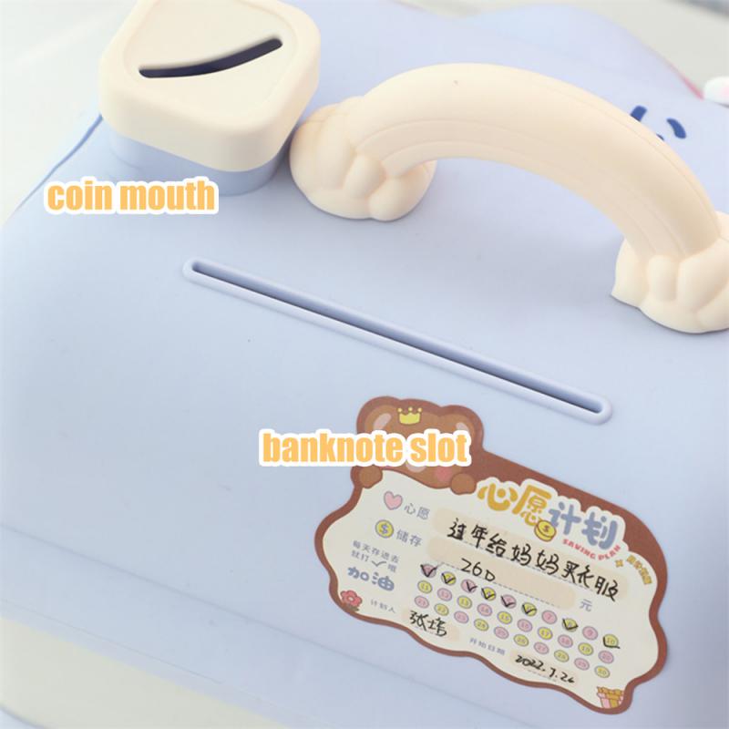 Piggy Bank Portable Cartoon Big House Savings Toys Cartoon Bank Piggy Bank Feel Delicate Save Money And Manage Money Not Bad