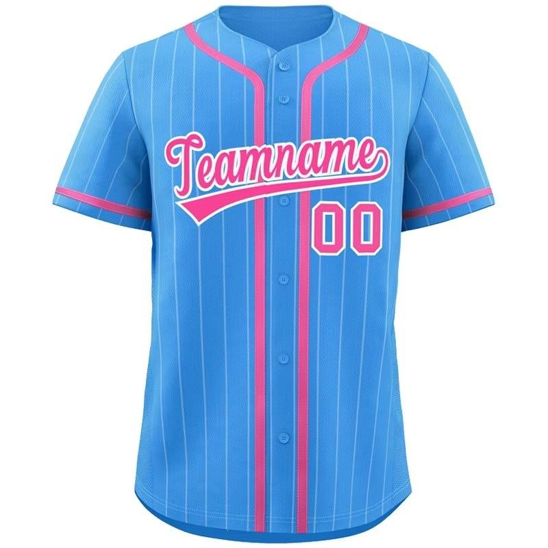 Men's and Women's Fashion Baseball Jerseys, Hip-hop Sports Buttons, Cardigan, Striped Letter Print Short-sleeved Top