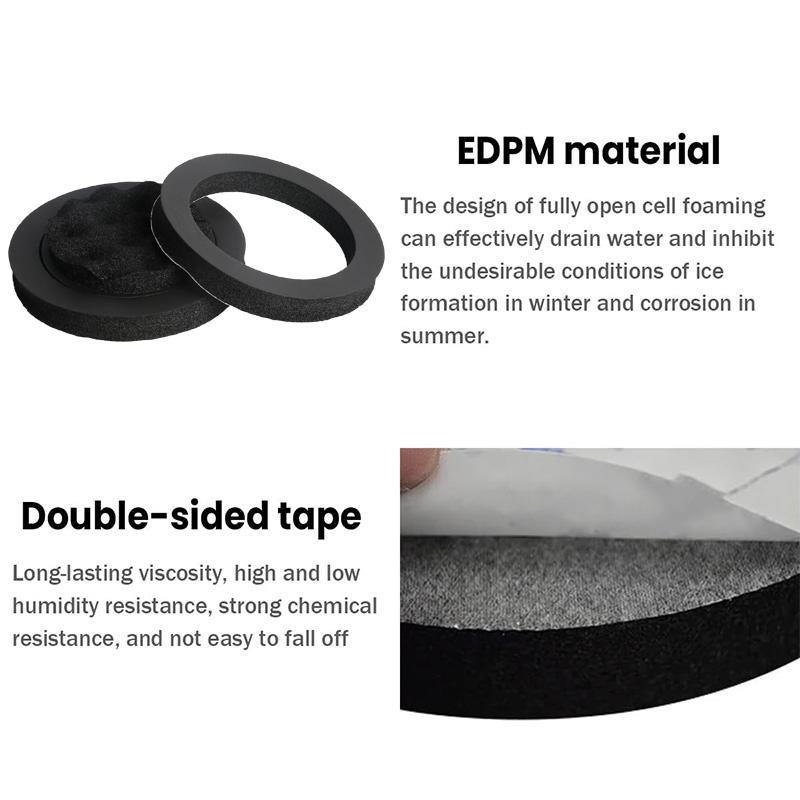 4Pcs 6.5 Inch Car Universal Speaker Ring Soundproof Cotton, Enhance The Sound Effect