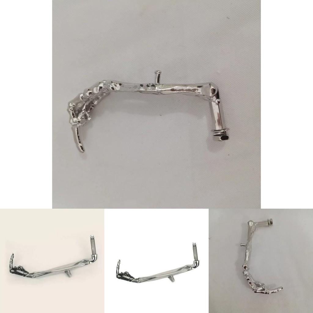Artistic Creative Motorcycle Kickstands Quirky Alloy Stand For Home Decoration Silver