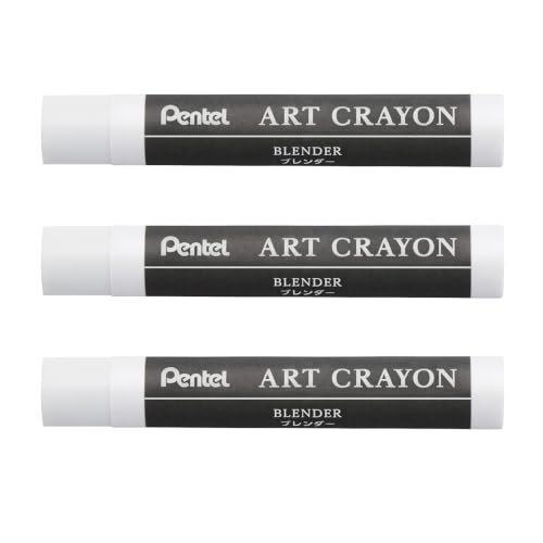 Pentel Art Crayon 8-Color Set with 1 Blender Pen AMZ-PTAC-8ST2 Professional Quality Oil Crayon