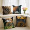 Cool Bitcoin Fashion Luxury Cushion Cover Square Short Plush Pillow Case Living Room Sofa Home Decor Funda X