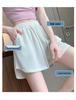 Ice Silk Women's Wide-Leg Sports Shorts, Summer Casual High-Waisted, Versatile Running Outerwear - Single/Double Three-Quarter Length