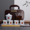 Mutton Fat Jade White Porcelain Kung Fu Tea Set