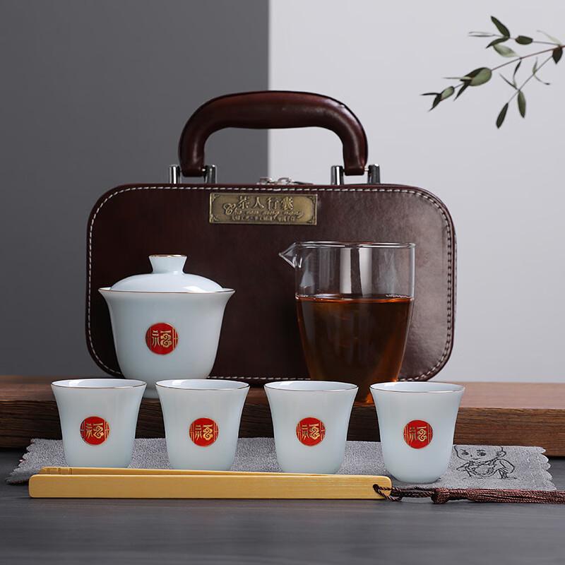 Mutton Fat Jade White Porcelain Kung Fu Tea Set