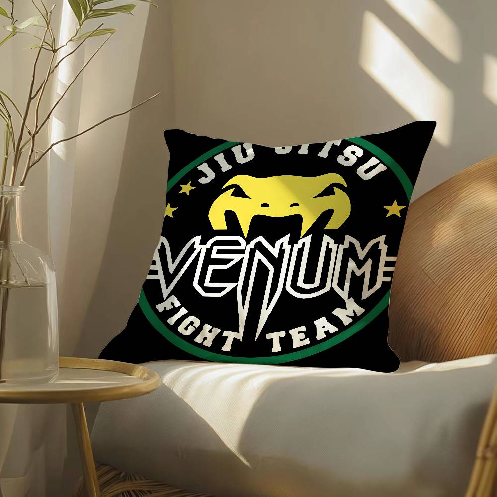 

Fighting Sports Venum-V Pillow Case Silky elegant Comfort Sofa Bed Invisible zipper Beach pillowcase 12x12Inch
