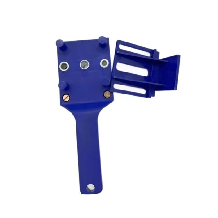 

Multipurpose Handheld Punch Hole Drilling Guide For Straight Holes In Wooden Boards And Furniture Assembly Projects синій