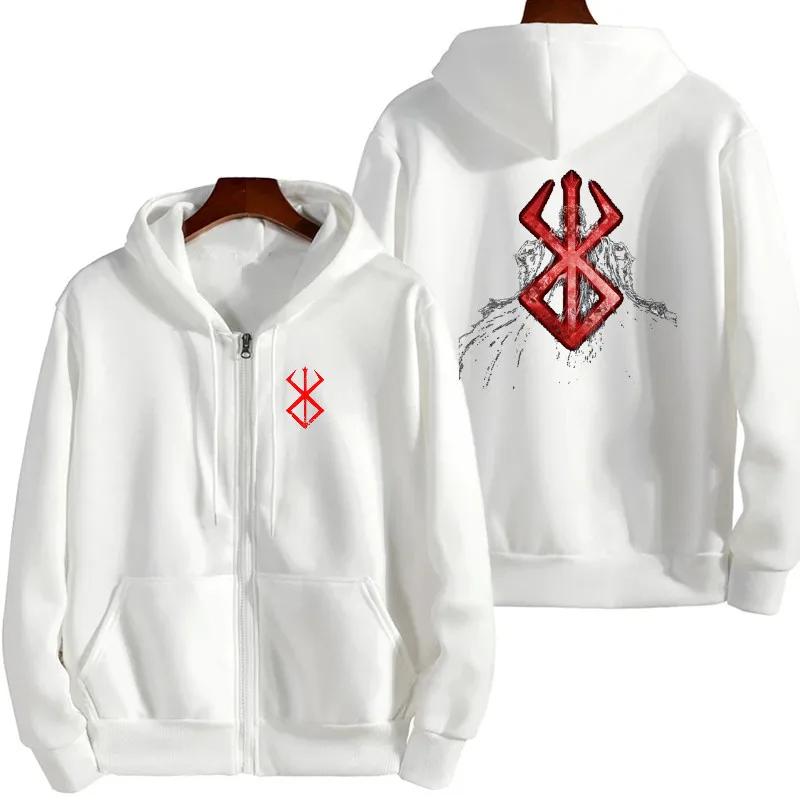 Mode Gothic Soul Print Zip-Up Hoodie Herren Herbst Winter Fleece Langarm Reißverschluss-Hoodie Damen Lässiges Sweatshirt