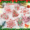 8 Pieces Peppermint Lollipop Candy Christmas Tree Ornaments Set,Polymer Clay Candy Lollipop Hanging Ornaments with Lollipop,Snowflake, Candy Cane for