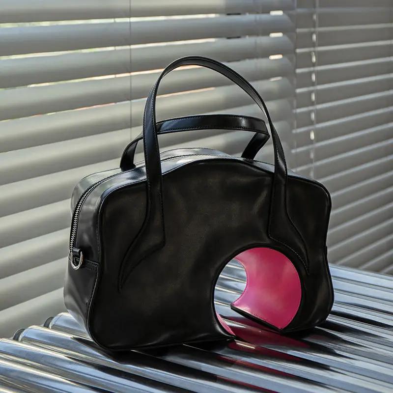 New Spring Fashion Women Bag Designer Euro-America Style PU Geometric Hollow Out Shoulder Bag Handbag Luxury Girls Bag