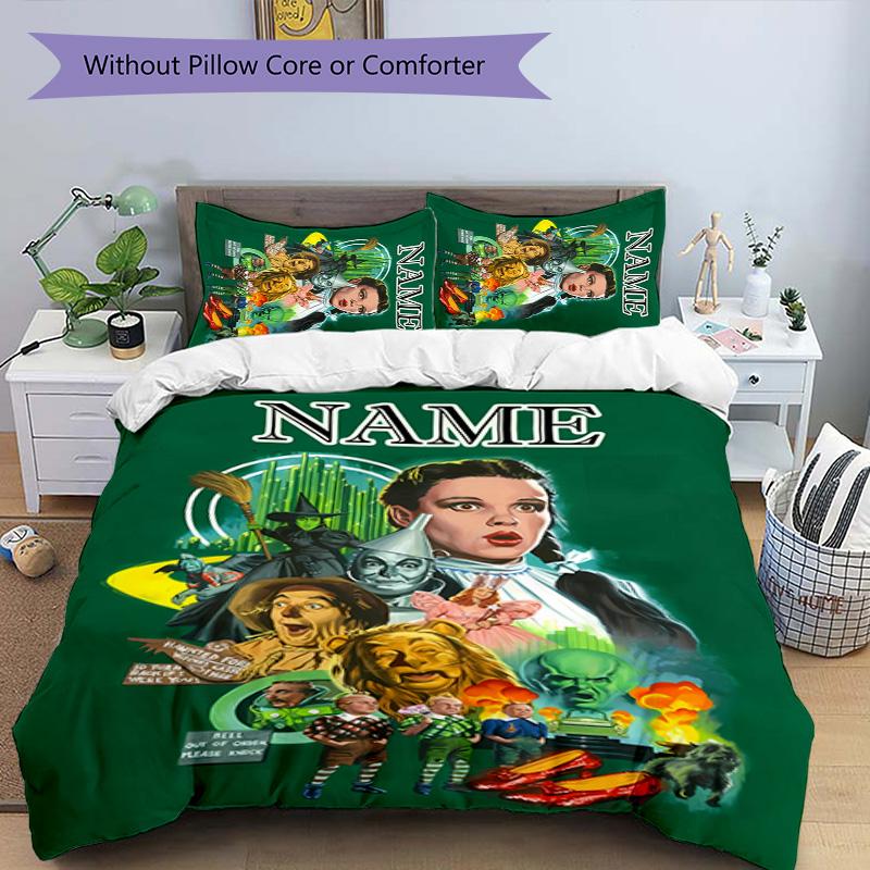 3pcs The Wizard of Oz4 Cover Set - Personalized Name, HD Printed Bedding with 1 Cover and 2 Pillowcases - Perfect for Home Decor, Easy Care