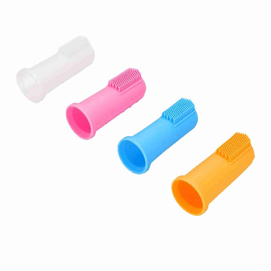 12pcs Pet Finger Toothbrush Silicone Soft Oral Care for Dog Cat Baby Gentle Gum Massage
