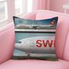 SSwissair Cushion Cover Pillow Case Soft Friendly Fabric  Concealed Zipper