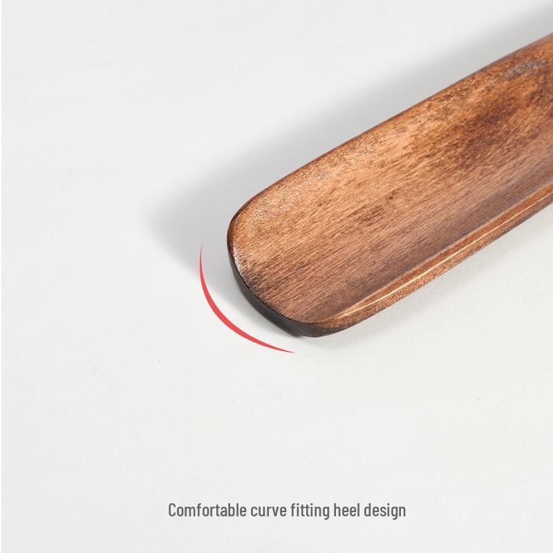 Walnut Solid Wood Long Handle Shoehorn - Shoe Lifter & Puller