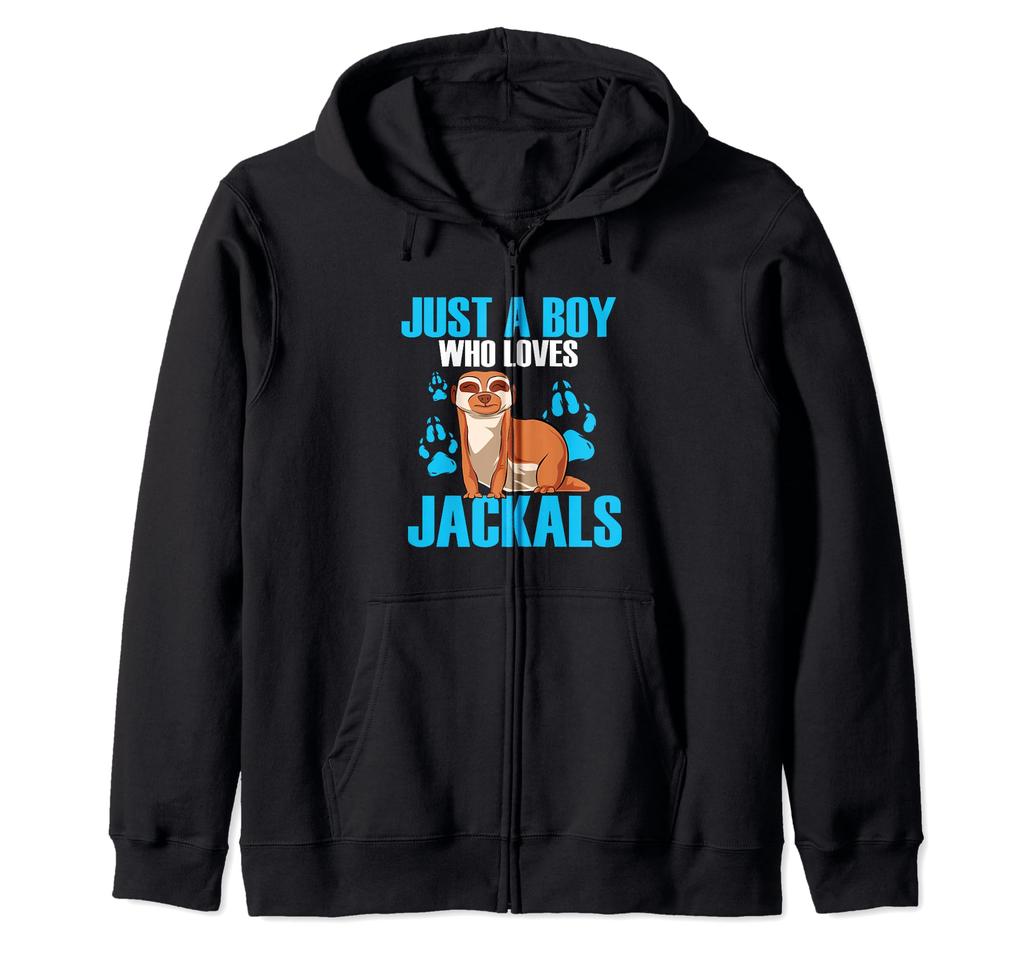 Just a Boy Who Loves Jackals Zip Hoodie