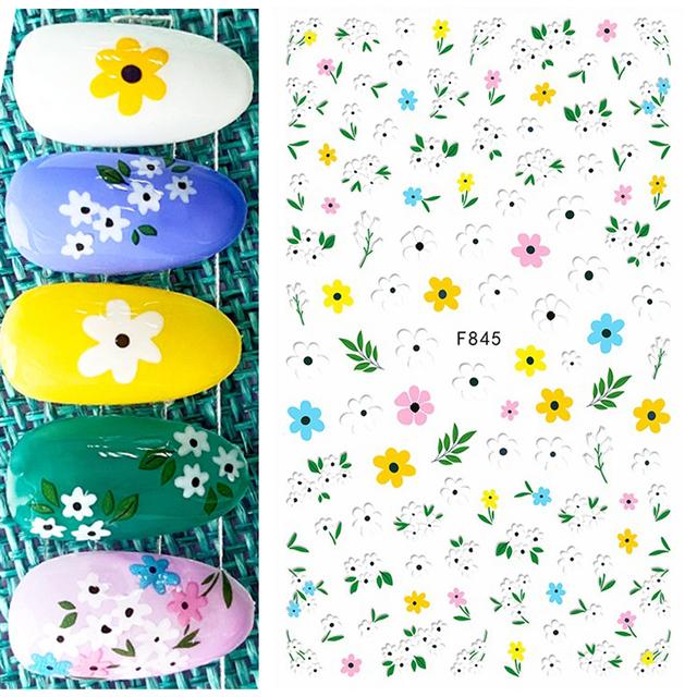 Zurück Kleber Aufkleber 3D Nagel Aufkleber Schwarz Weiß Geometrische Zeichnungen Designs Nagel Aufkleber Dekoration Für Nail Art Schönheit