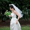 Pearl Bow Ribbon Wedding Veils Four-layer Bride Head Gauze Elegant Bridal Veil  Bride Accessories