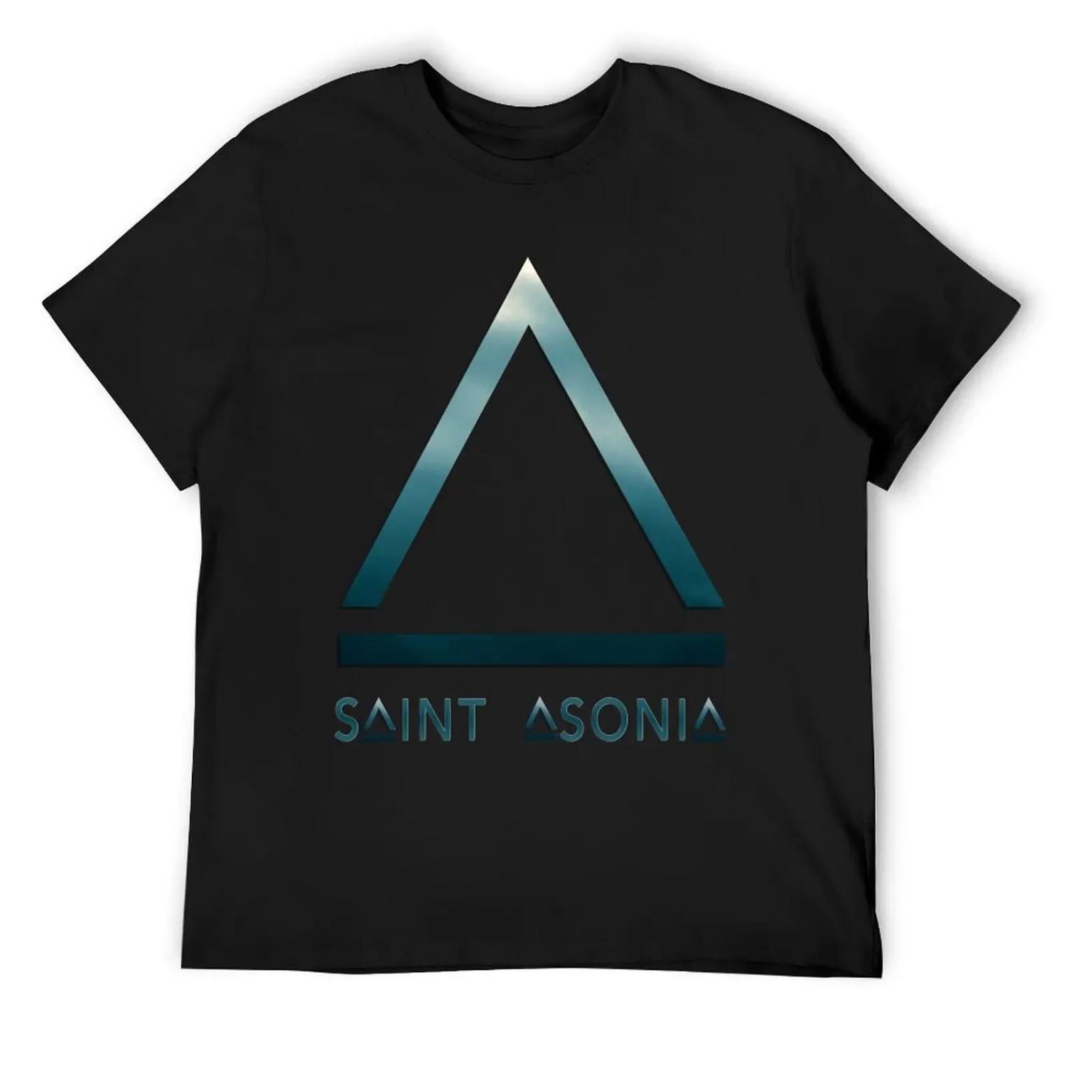 Saint Asonia Logo T-Shirt clothes blanks funny meme t-shirts mens fashion S