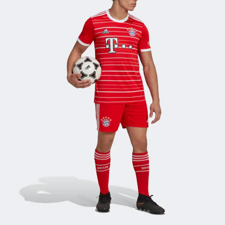 Adidas Bayern Munich Mid-Rise Athletic Fit Soccer Pants Men Bottoms Red H39901