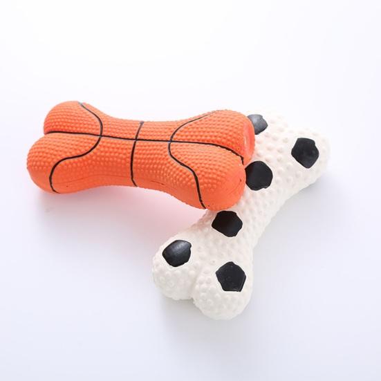 Διαδραστικό Squeaky Dog Toy Bone Shape Latex Παιχνίδι κατοικίδιων ζώων Καθαρισμός δοντιών Τρίψιμο σκύλου Molar Chew Toy για γάτες Σκύλοι Μειώνουν το άγχος Ανία