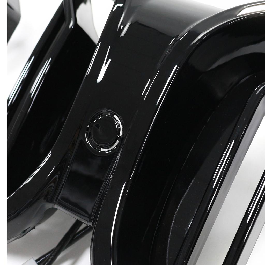 Double Slat Front Kidney Grille Fit BMW 5 Series G30 G31 2017-2020 Gloss Black