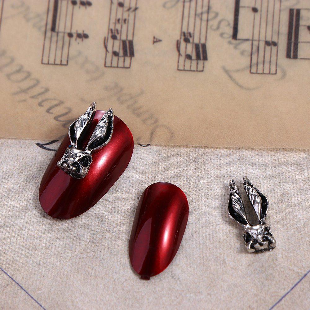 5Pcs/set Nail Art Charms Halloween Metal Nail Accessories Halloween Metal Nail Decorations  Lady