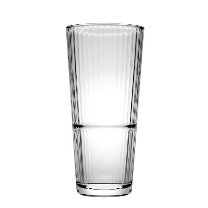 Verre à long drink - ICH-ZAPFE.DE - Grande Sunray - 295 ml - Lot de 6 - Lave-vaisselle compatible